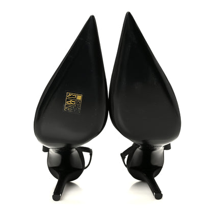 Saint Laurent Grosgrain Penelope Slingback Pump 38 Black 6 of 10