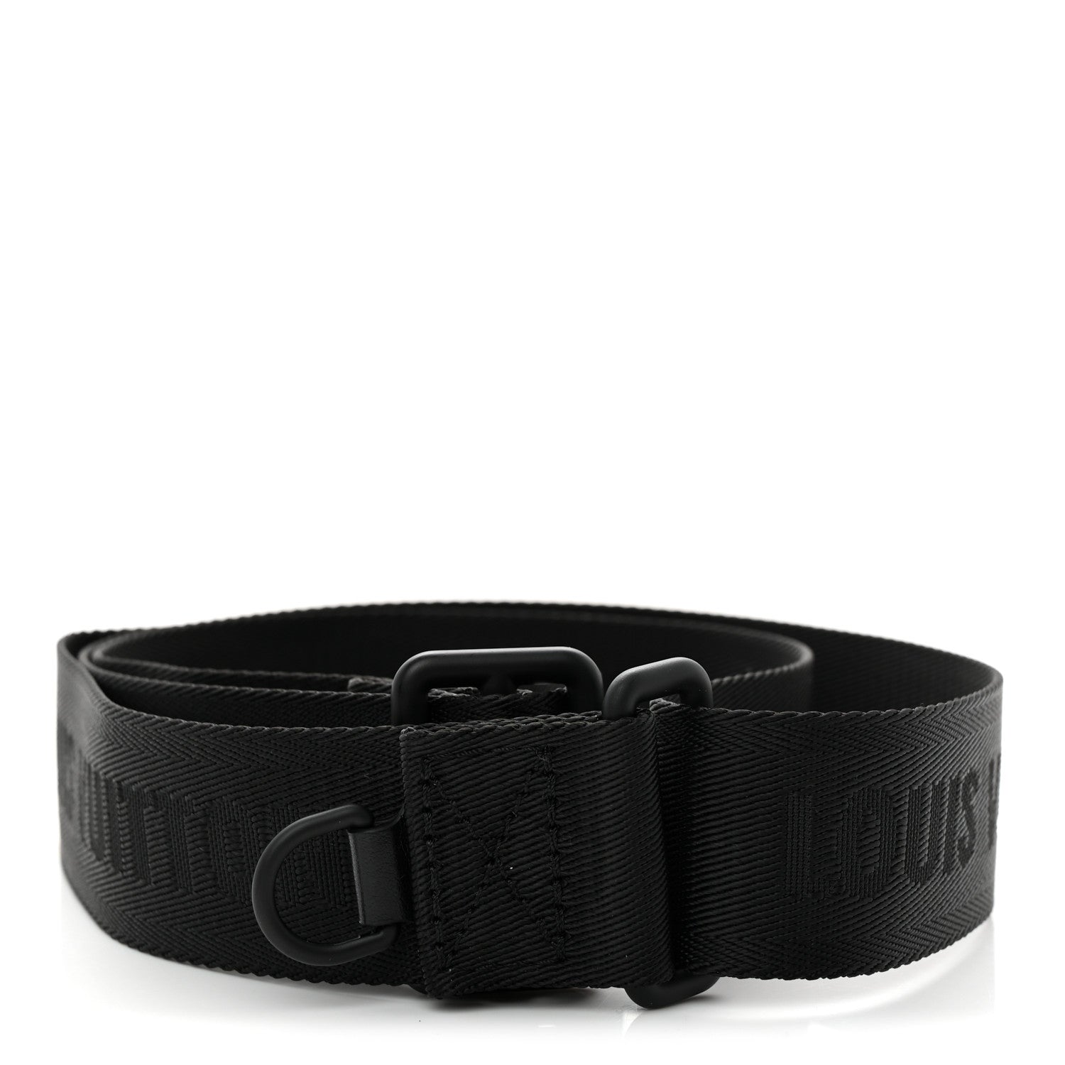 Louis Vuitton Nylon Calfskin Duo Messenger Shoulder Strap Black 2 of 4