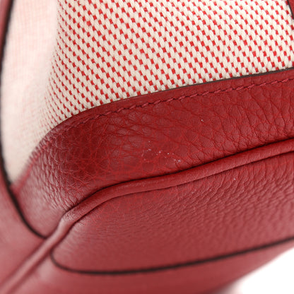 Hermes Twill H Negonda Garden Party 30 TPM Tote Rouge Piment 11 of 12