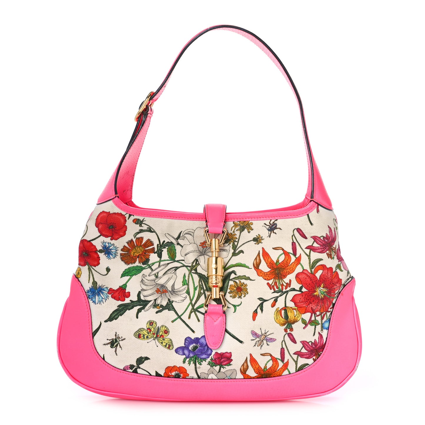 Canvas Flora Medium Jackie Hobo Fuchsia