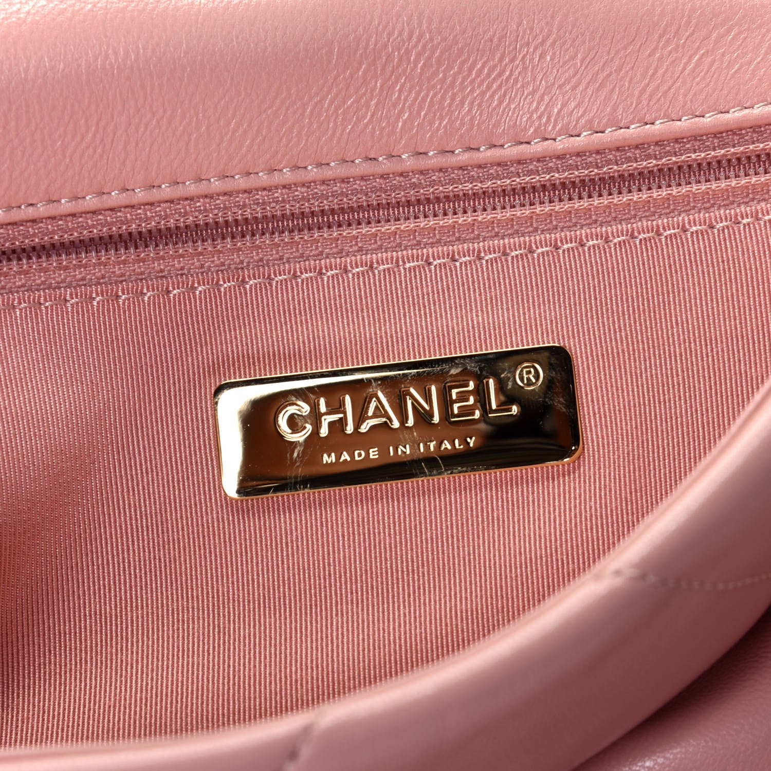 Chanel Lambskin Quilted Medium Chanel 19 Flap Light Pink 6 of 10