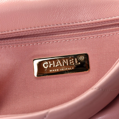 Chanel Lambskin Quilted Medium Chanel 19 Flap Light Pink 6 of 10