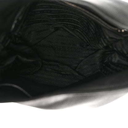 Prada Vitello Daino Medium Pocket Hobo Bag Black 5 of 17
