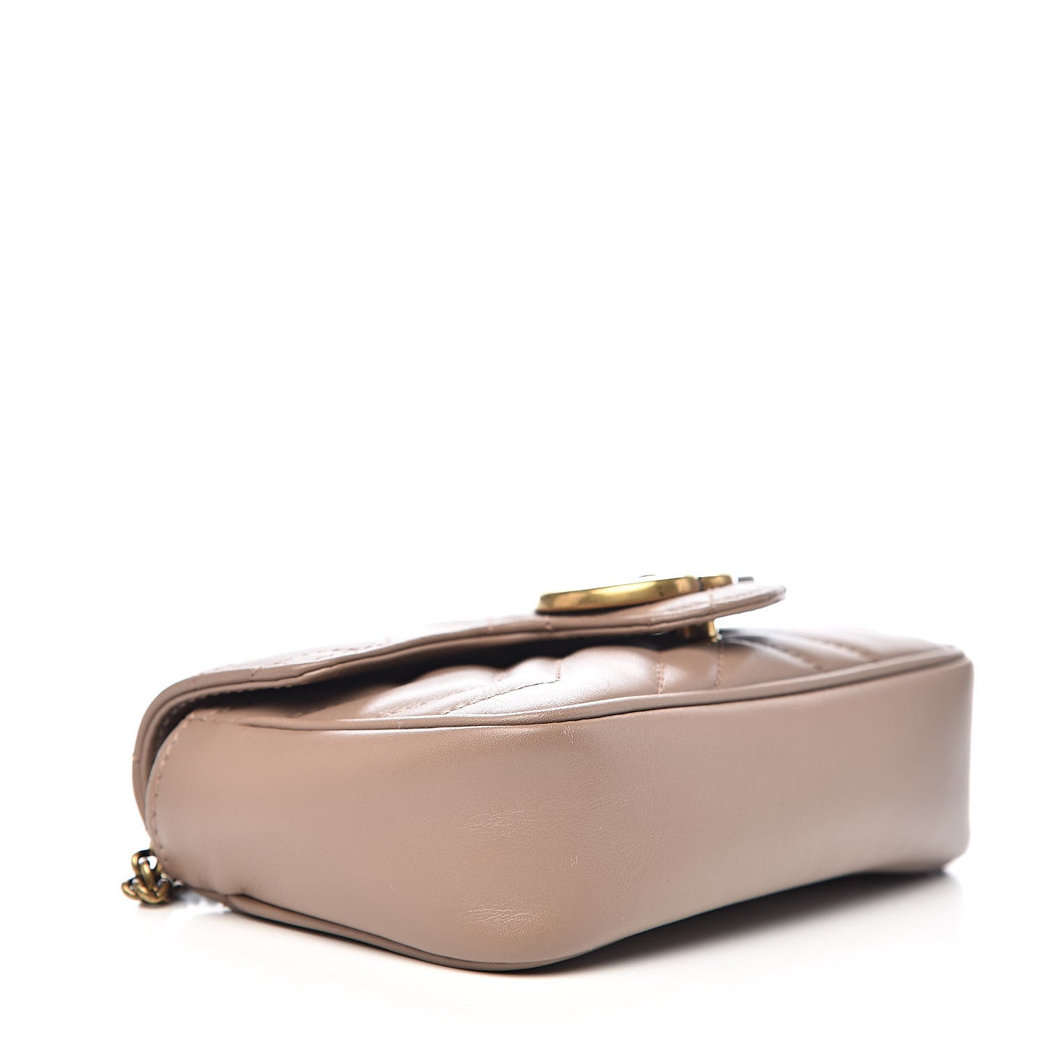 Gucci Calfskin Matelasse Super Mini GG Marmont Shoulder Bag Porcelain Rose 4 of 11