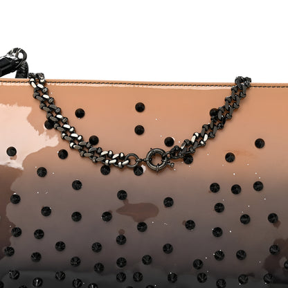 Christian Louboutin Patent Degrade Loubiposh Spiked Clutch Nude Black 8 of 10