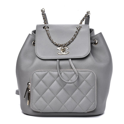 Chanel Caviar Quilted Business Affinity Backpack Grey 1 of 10