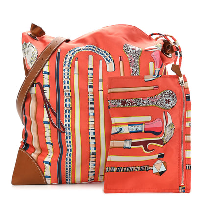 Hermes Silk Les Cannes Silky City 33 Bag Orange 1 of 11