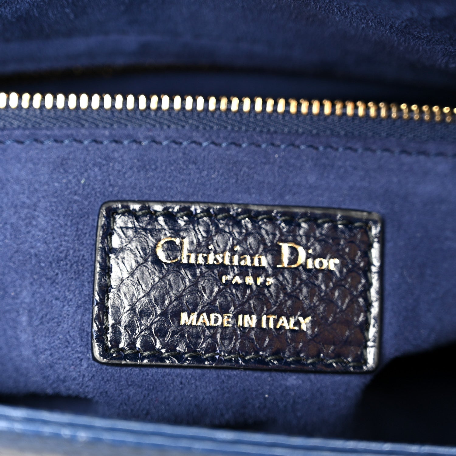 Christian Dior Snakeskin Medium Lady Dior Blue 6 of 10
