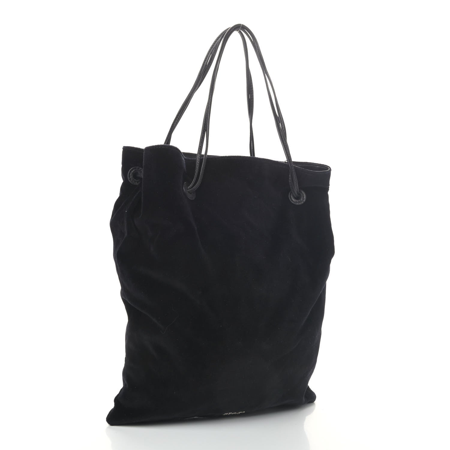 Prada Velluto Embroidered Pouch Black 2 of 4