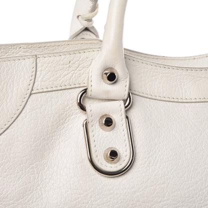 Balenciaga Chevre Silver Metallic Edge Hardware City White 8 of 15