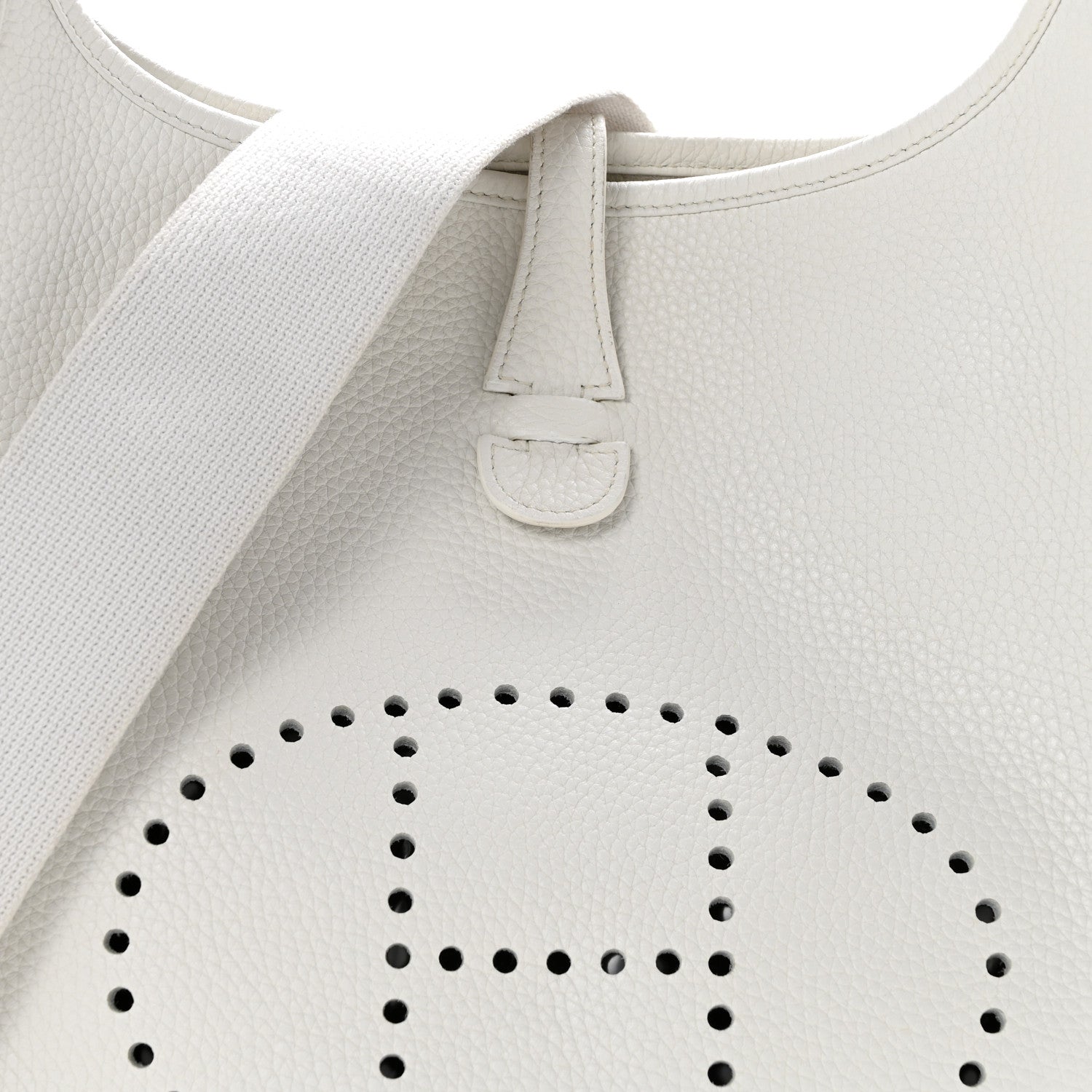 Hermes Taurillon Clemence EVELYNE III PM White 8 of 12