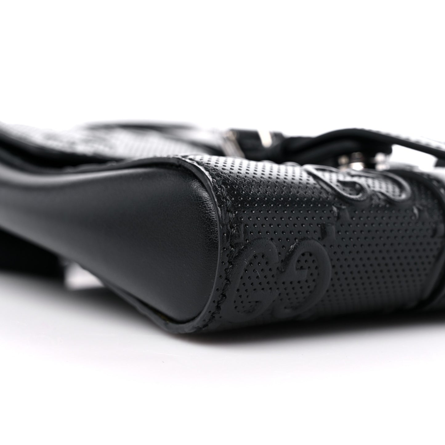 Calfskin GG Tennis Embossed 2 Detachable Pouch Belt Bag Black