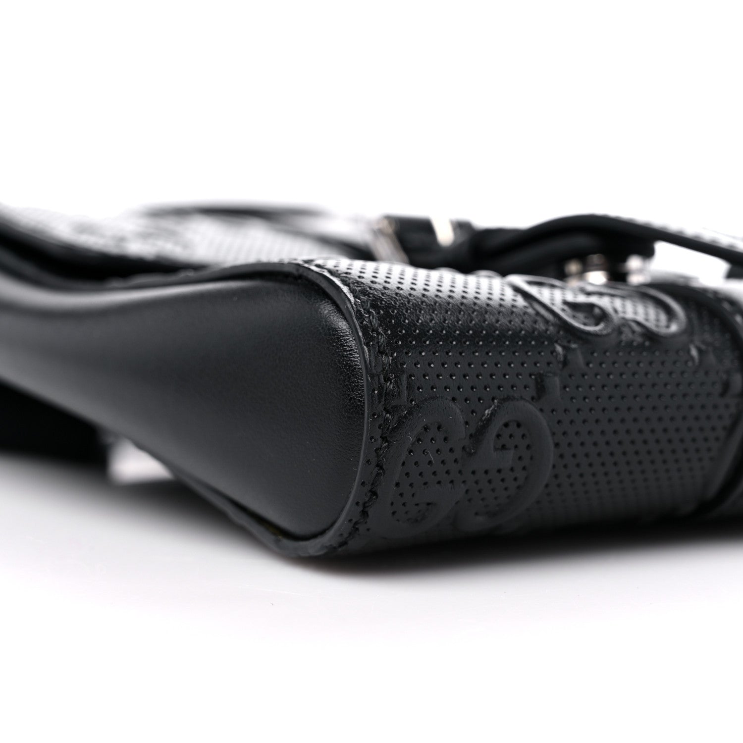 Gucci Calfskin GG Tennis Embossed 2 Detachable Pouch Belt Bag Black 10 of 13