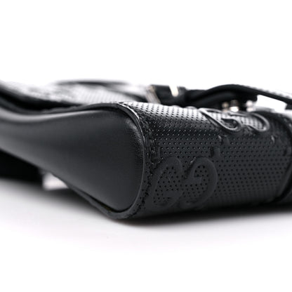 Gucci Calfskin GG Tennis Embossed 2 Detachable Pouch Belt Bag Black 10 of 13