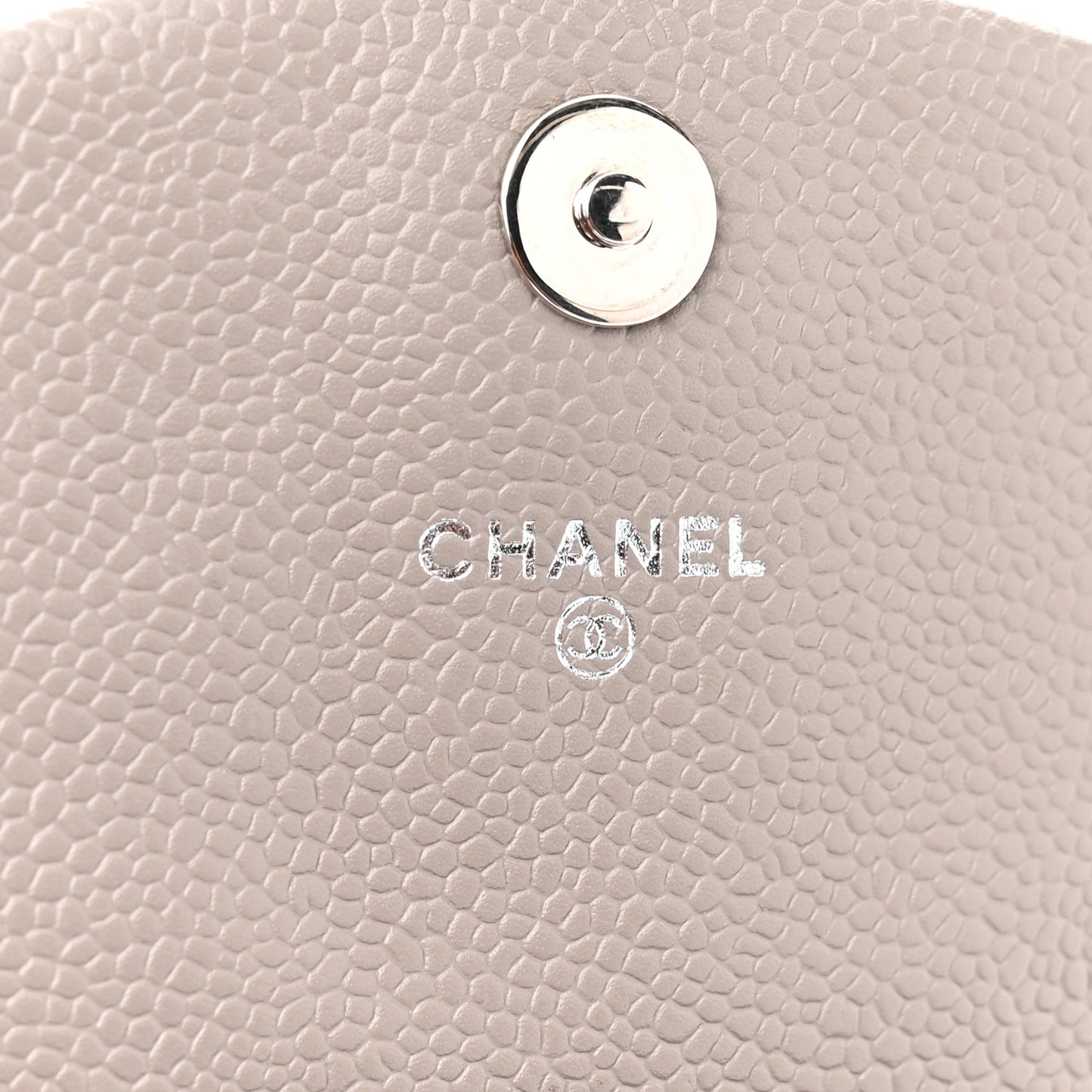 Caviar Half Moon Wallet On Chain WOC Light Grey