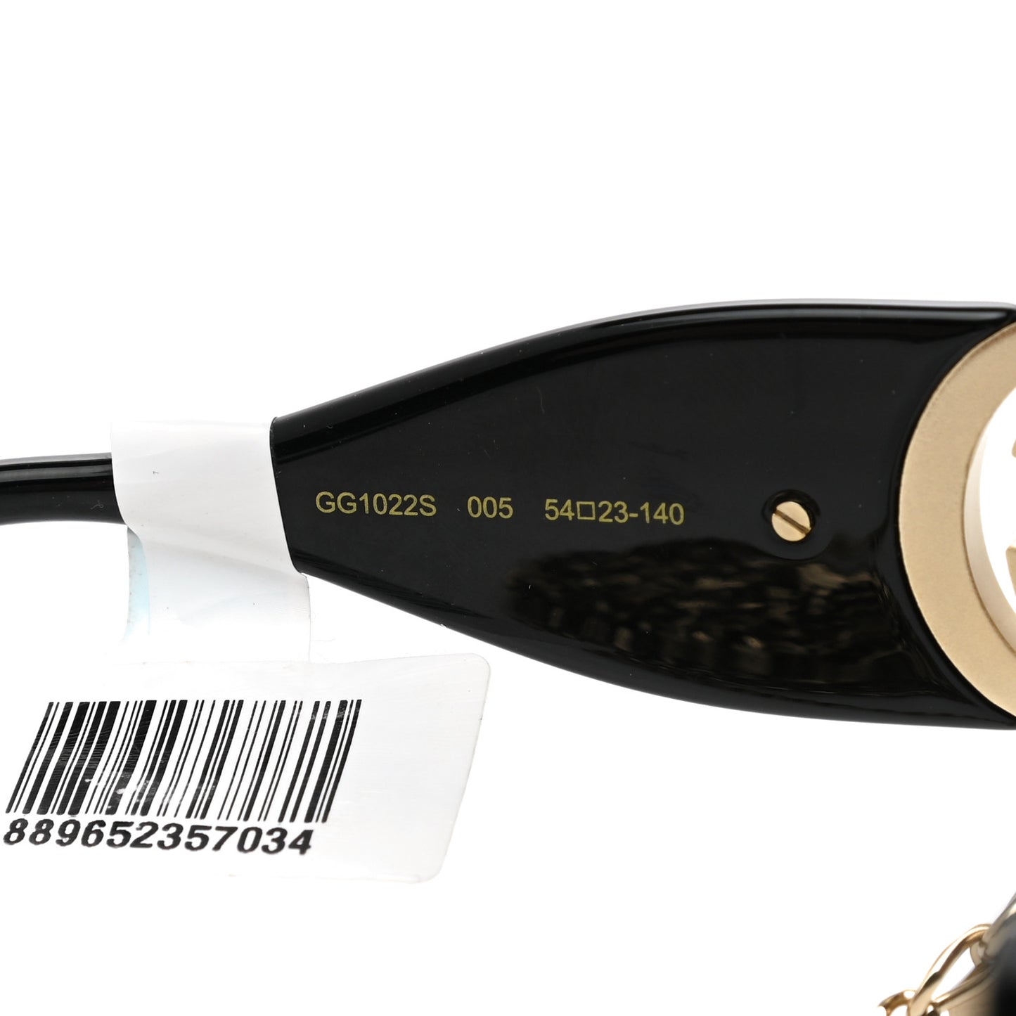 Acetate Square Frame Chain Sunglasses GG1022S Black