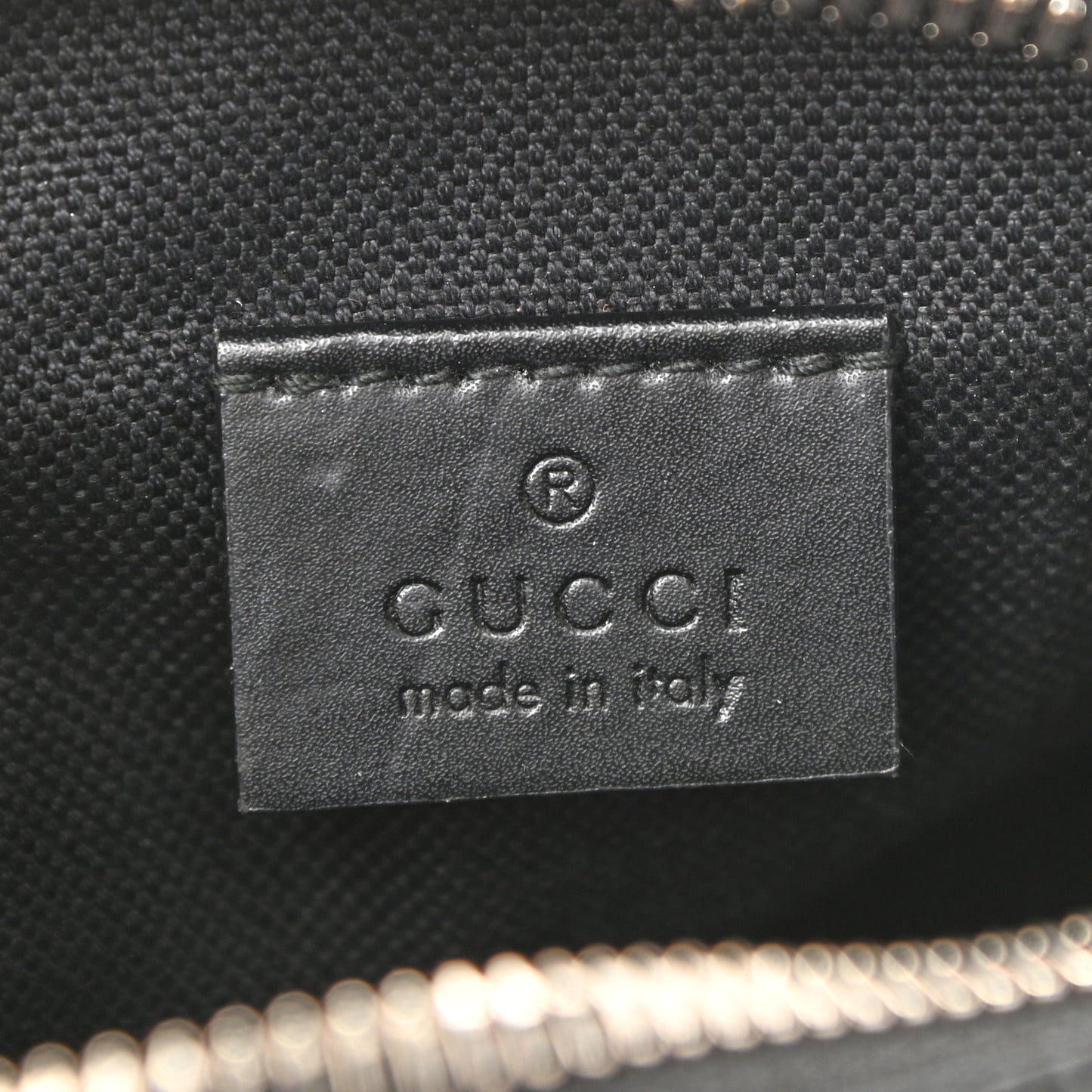 GG Supreme Monogram Appia Calfskin Web Small Camera Messenger Bag Black Grey