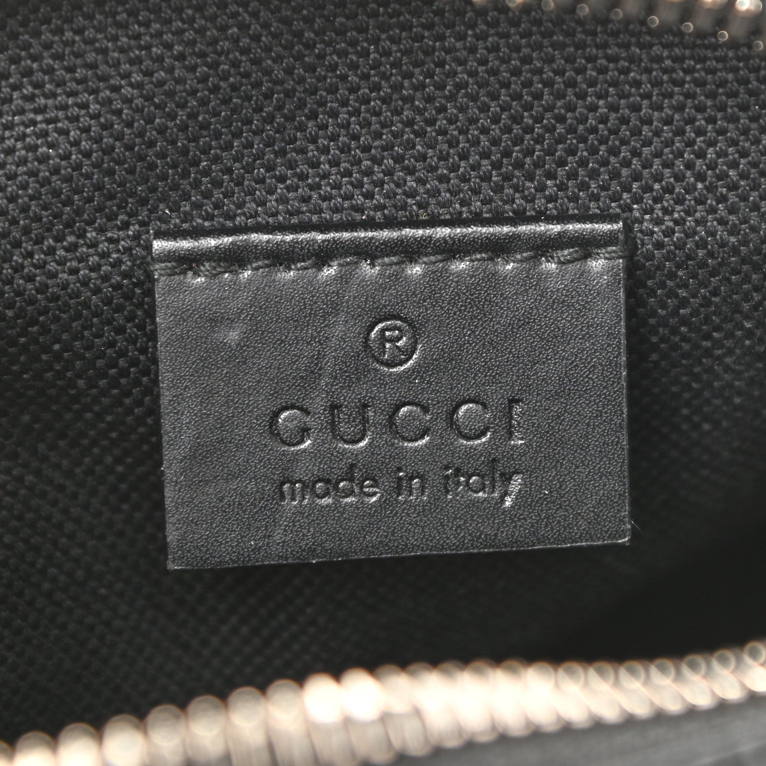 Gucci GG Supreme Monogram Appia Calfskin Web Small Camera Messenger Bag Black Grey 6 of 10