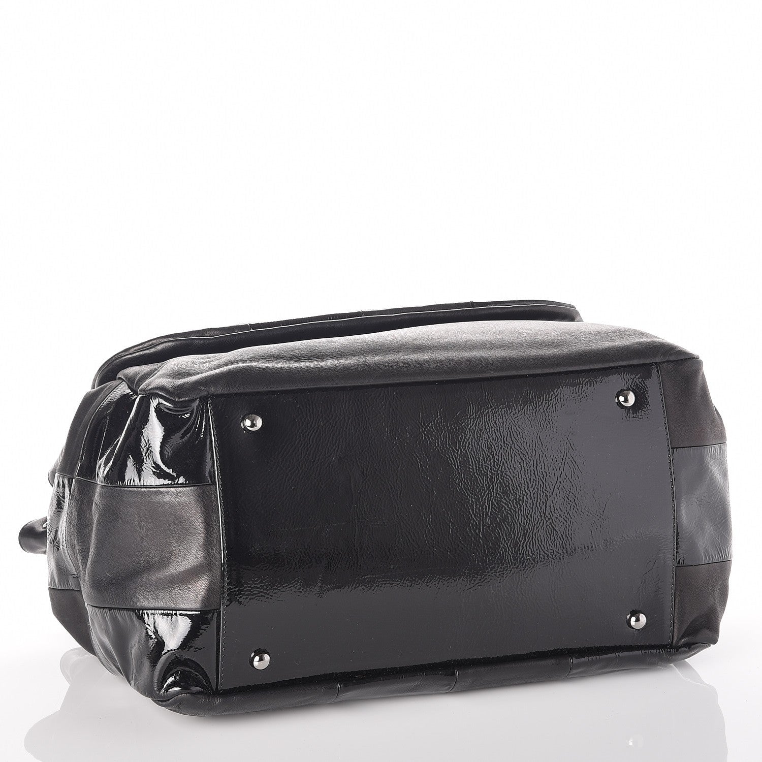 Chanel Lambskin Patent Calfskin Brooklyn Patchwork Flap Black 4 of 7