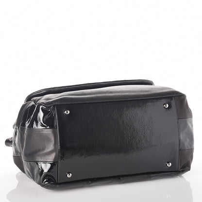 Chanel Lambskin Patent Calfskin Brooklyn Patchwork Flap Black 4 of 7