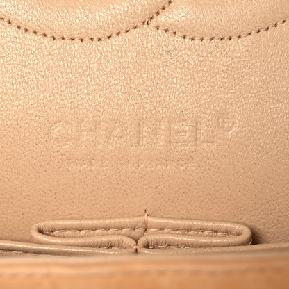 Chanel Tweed Quilted Medium Double Flap Beige Pink 6 of 11