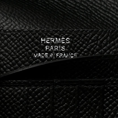 Hermes Epsom Monochrome Bearn Compact Wallet Black 6 of 7