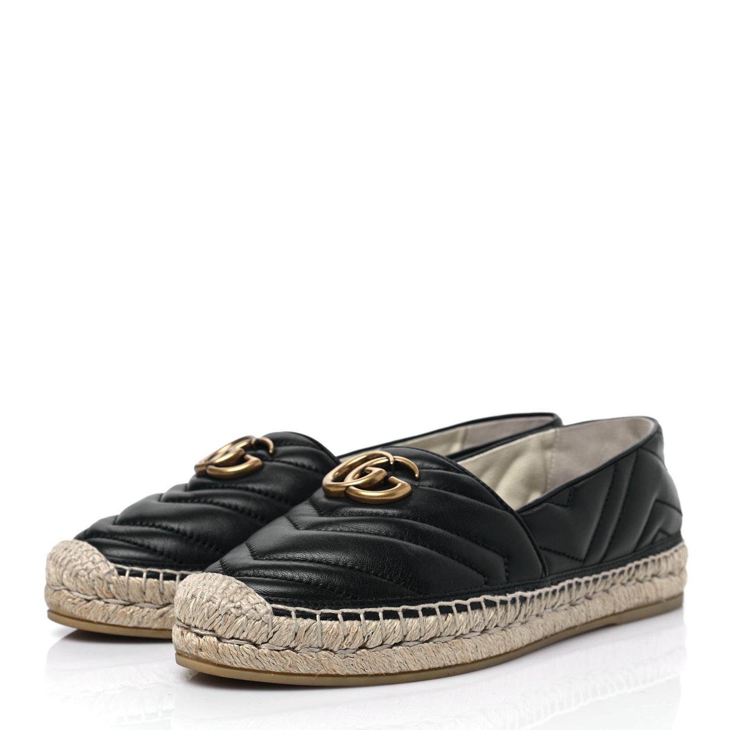 Nappa Matelasse GG Marmont Espadrilles 39 Black