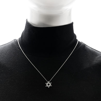 Roberto Coin 18K White Gold Diamond Tiny Treasures Sunburst Pendant Necklace 2 of 4