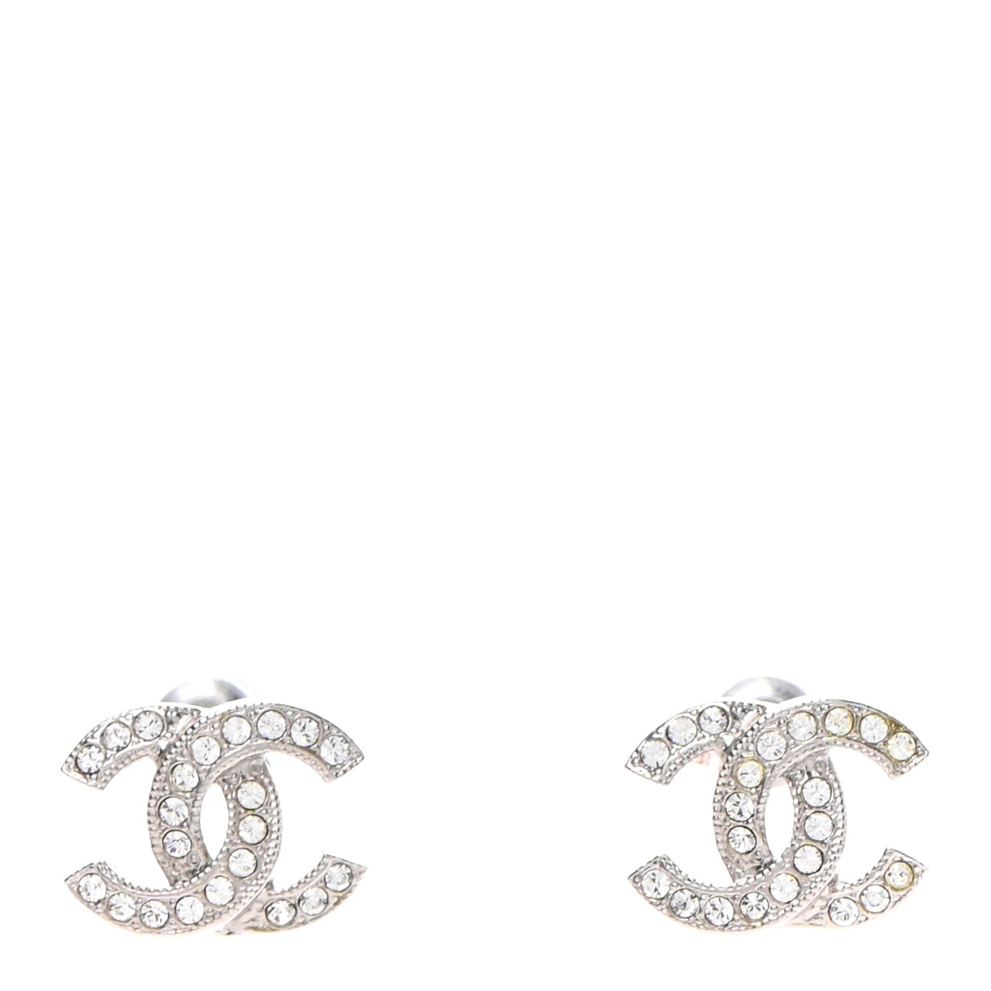 Crystal Mini Timeless CC Earrings Silver