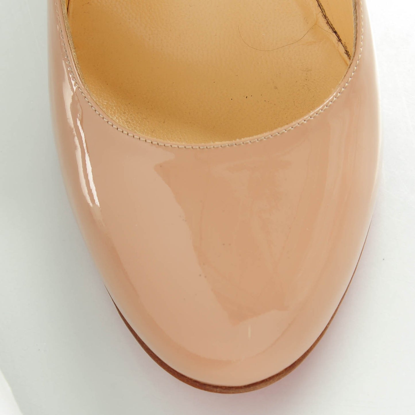 Patent Ron Ron Zeppa 80 Wedges 39.5 Nude