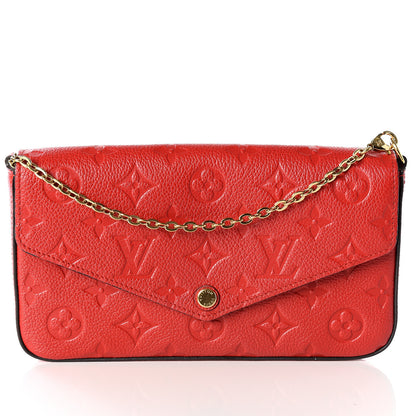 Louis Vuitton Empreinte Pochette Felicie Chain Wallet Cherry 1 of 9