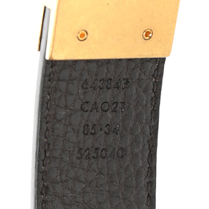 Gucci Dollar Calfskin Double G Reversible 30mm Belt 85 34 Black New Acero 5 of 6