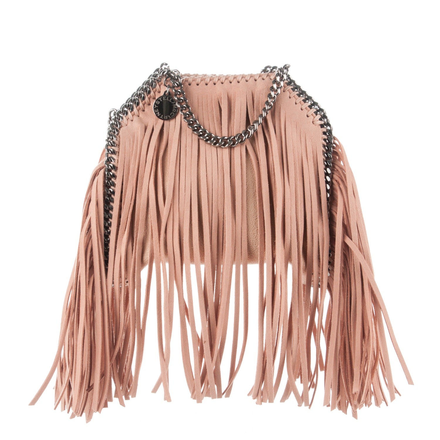 Stella McCartney Shaggy Deer Fringe Tiny Falabella Tote Powder 1 of 7