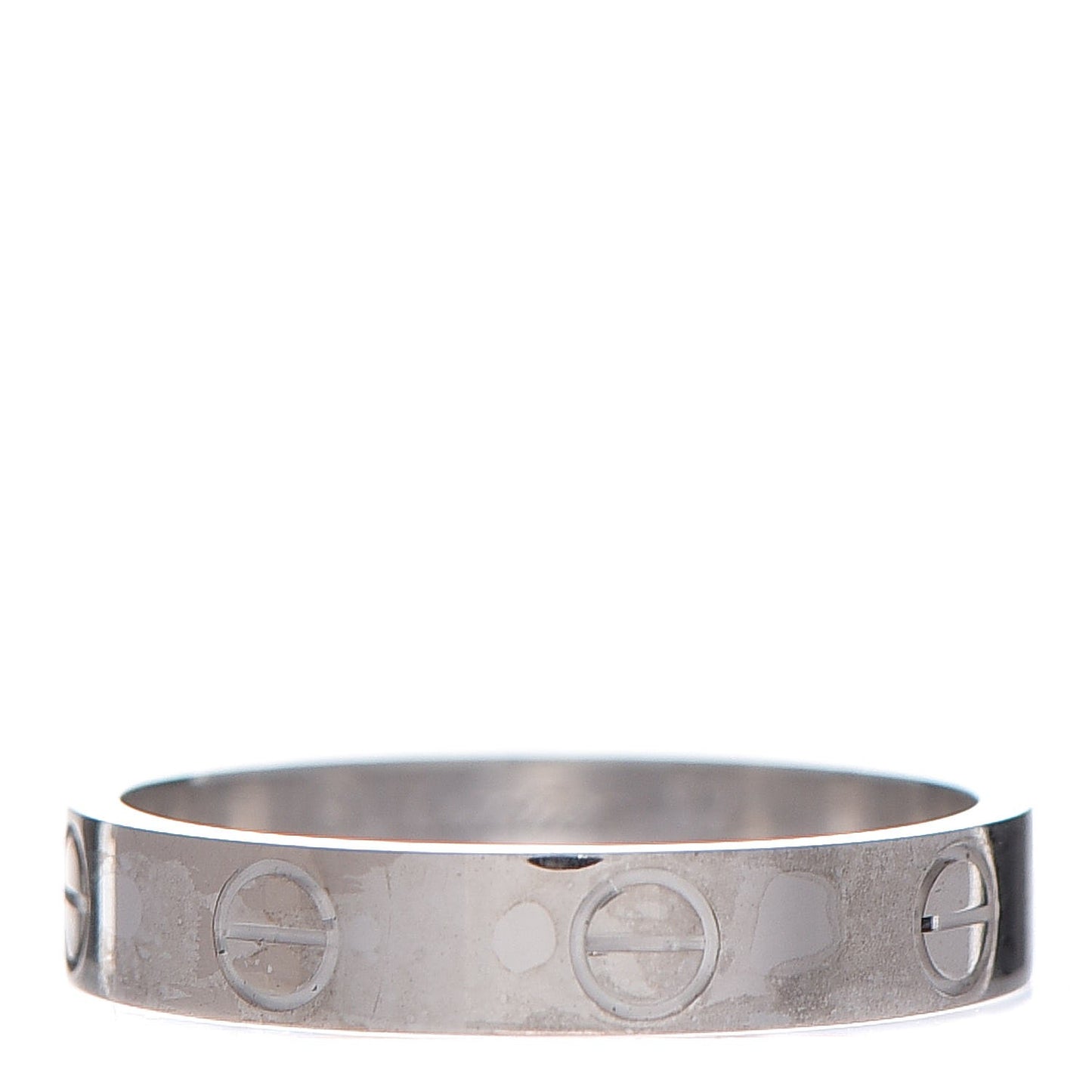 18K White Gold 3.5mm LOVE Wedding Band Ring 52 6