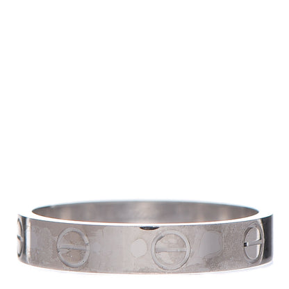 Cartier 18K White Gold 3.5mm LOVE Wedding Band Ring 52 6 1 of 4