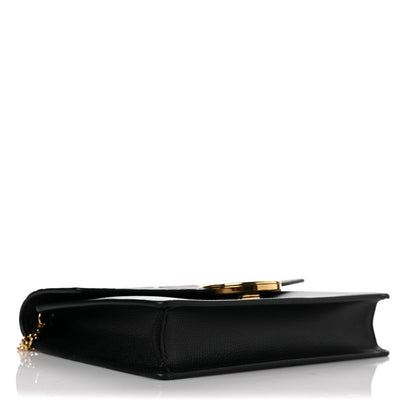Fendi Vitello Cruise F is Fendi Bi-Color FF 1974 Embossed Medium Envelope Wallet On Chain Black Maya 4 of 11