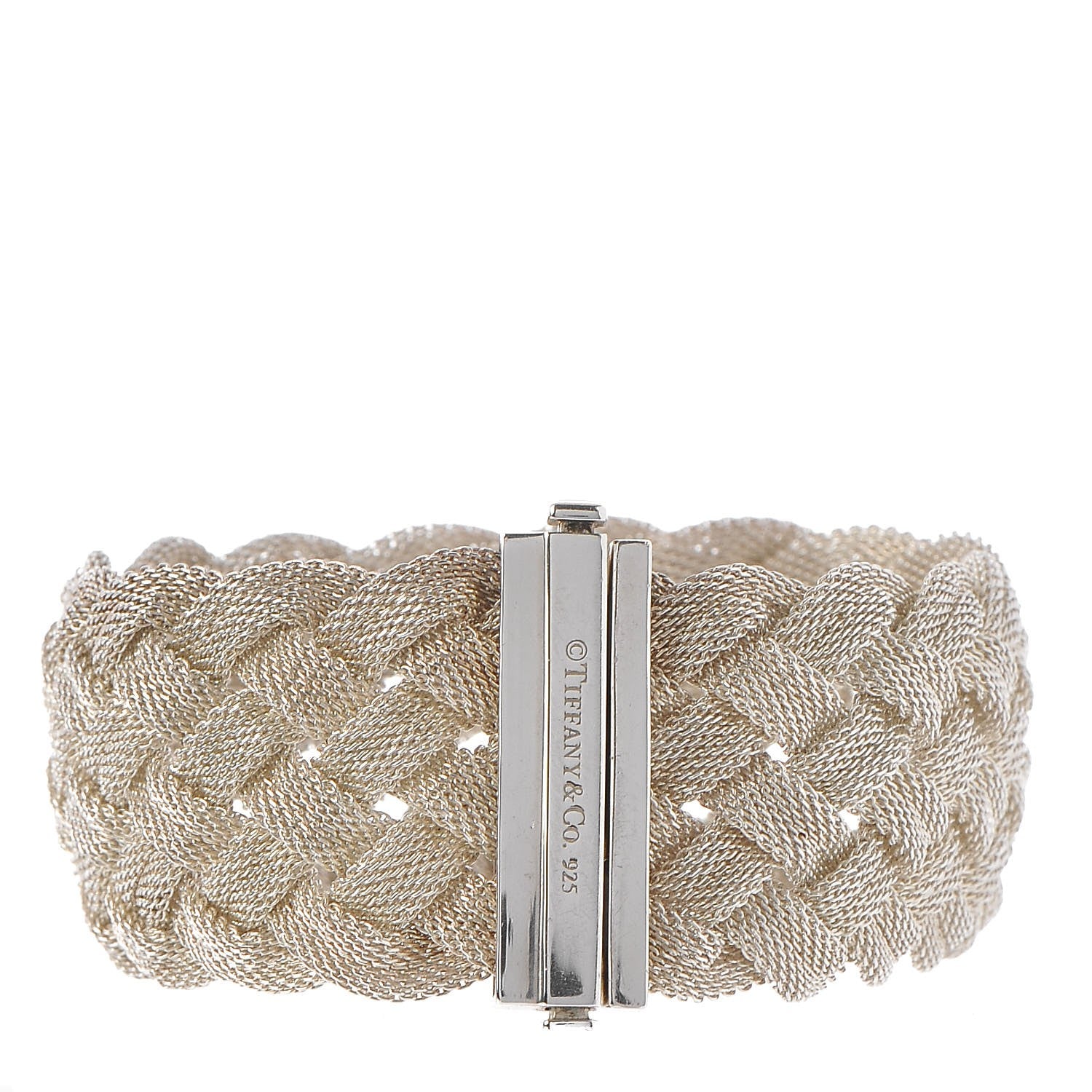 Tiffany Sterling Silver Somerset Braided Bracelet 3 of 5