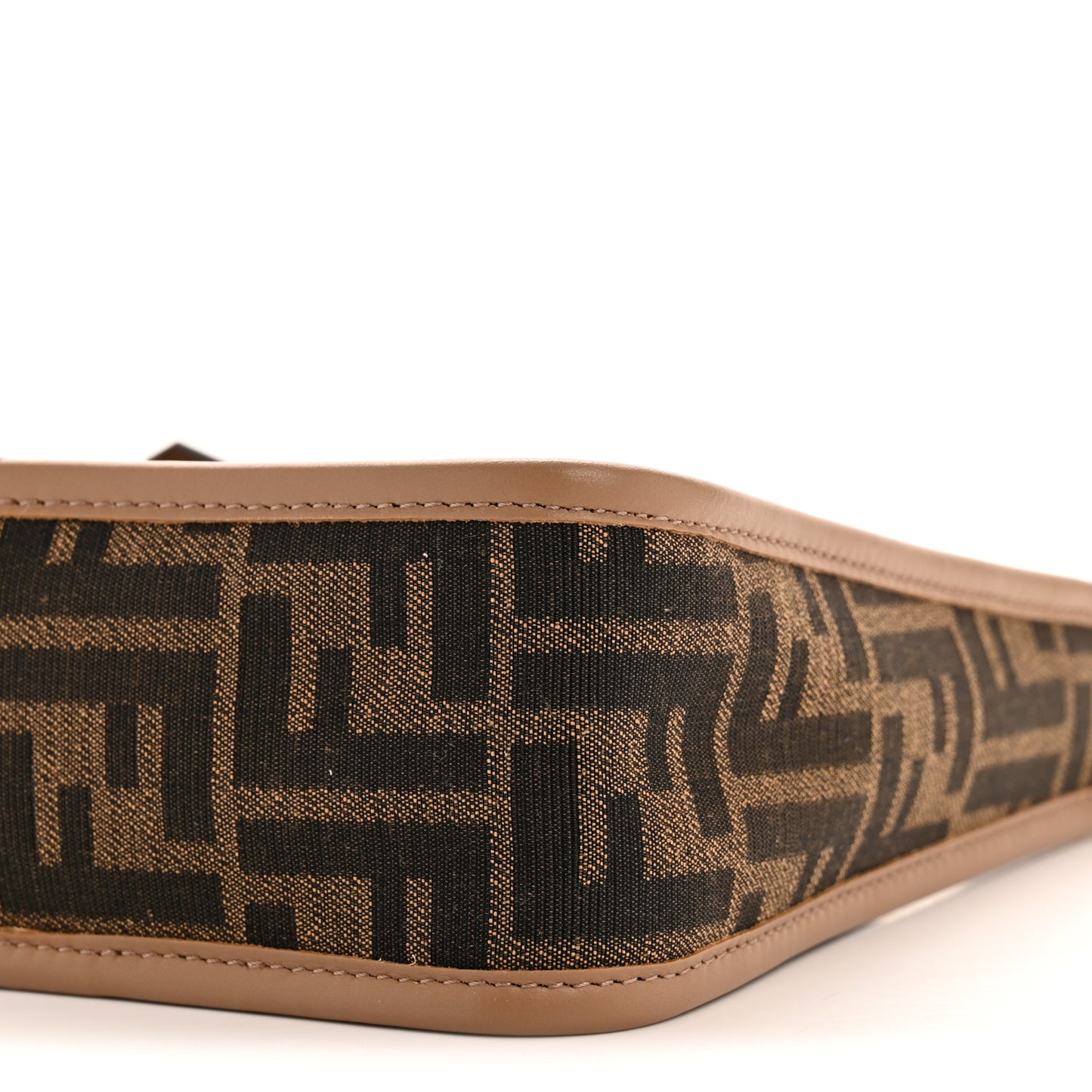 Fabric Jacquard Vitello Grace FF 1974 Mini Fendessence Shoulder Bag Tobacco Moro Ebano