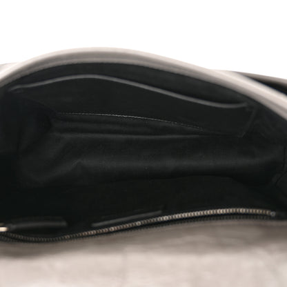 Saint Laurent Crinkled Calfskin Matelasse Monogram Medium Niki Chain Satchel Light Gray 5 of 14