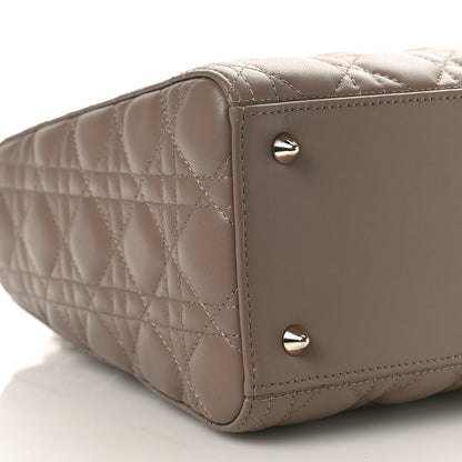 Christian Dior Lambskin Cannage Medium Lady Dior Warm Taupe 7 of 8