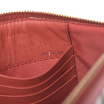 Burberry Haymarket Check Small Peyton Crossbody Clutch Bag Red 7 of 12