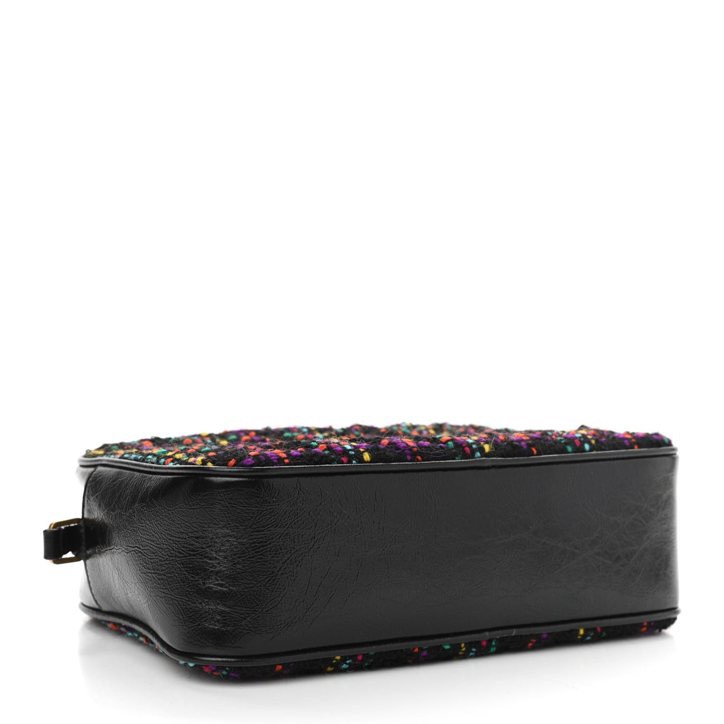Tweed Calfskin Monogram Lou Camera Bag Black