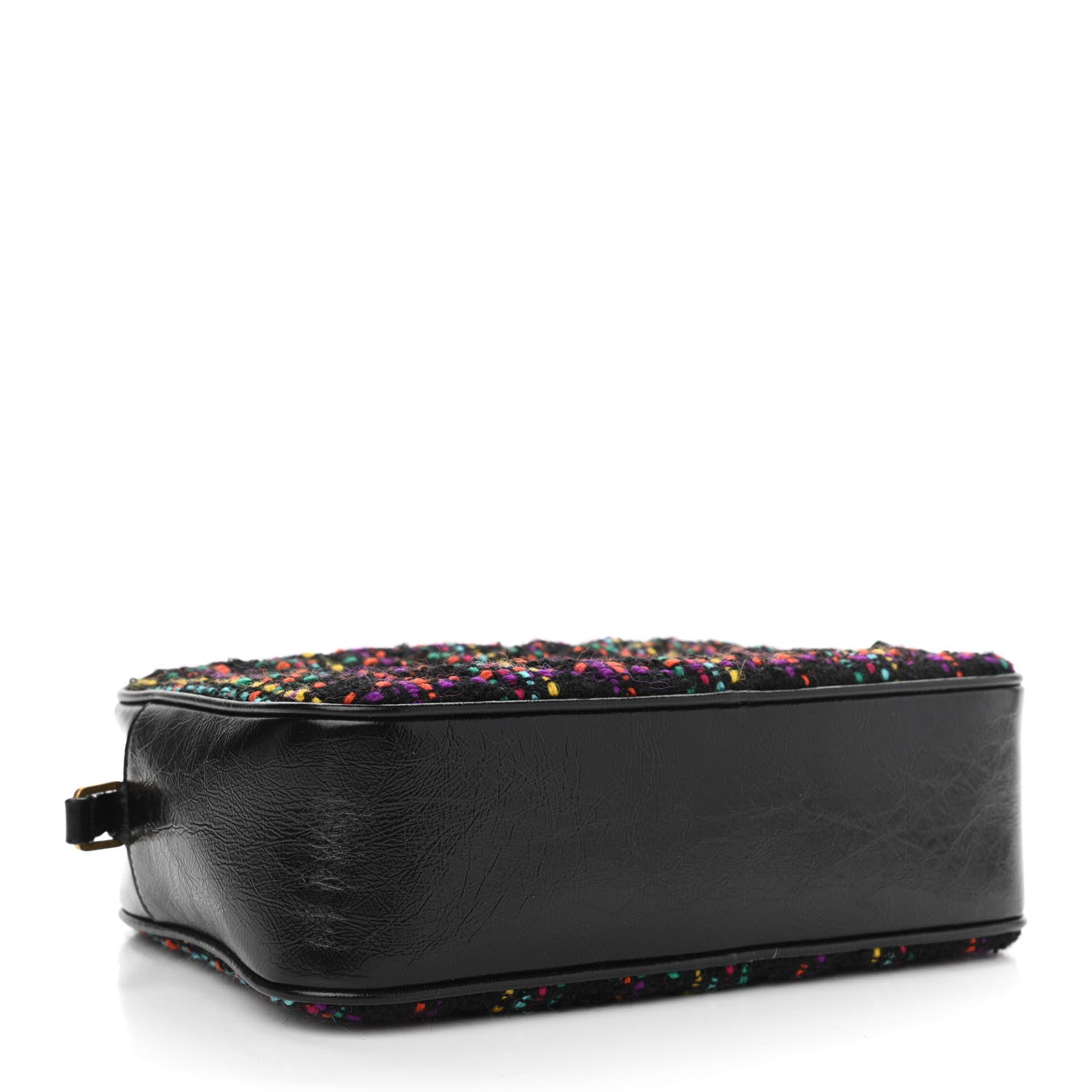 Saint Laurent Tweed Calfskin Monogram Lou Camera Bag Black 4 of 10