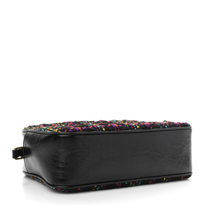 Saint Laurent Tweed Calfskin Monogram Lou Camera Bag Black 4 of 10