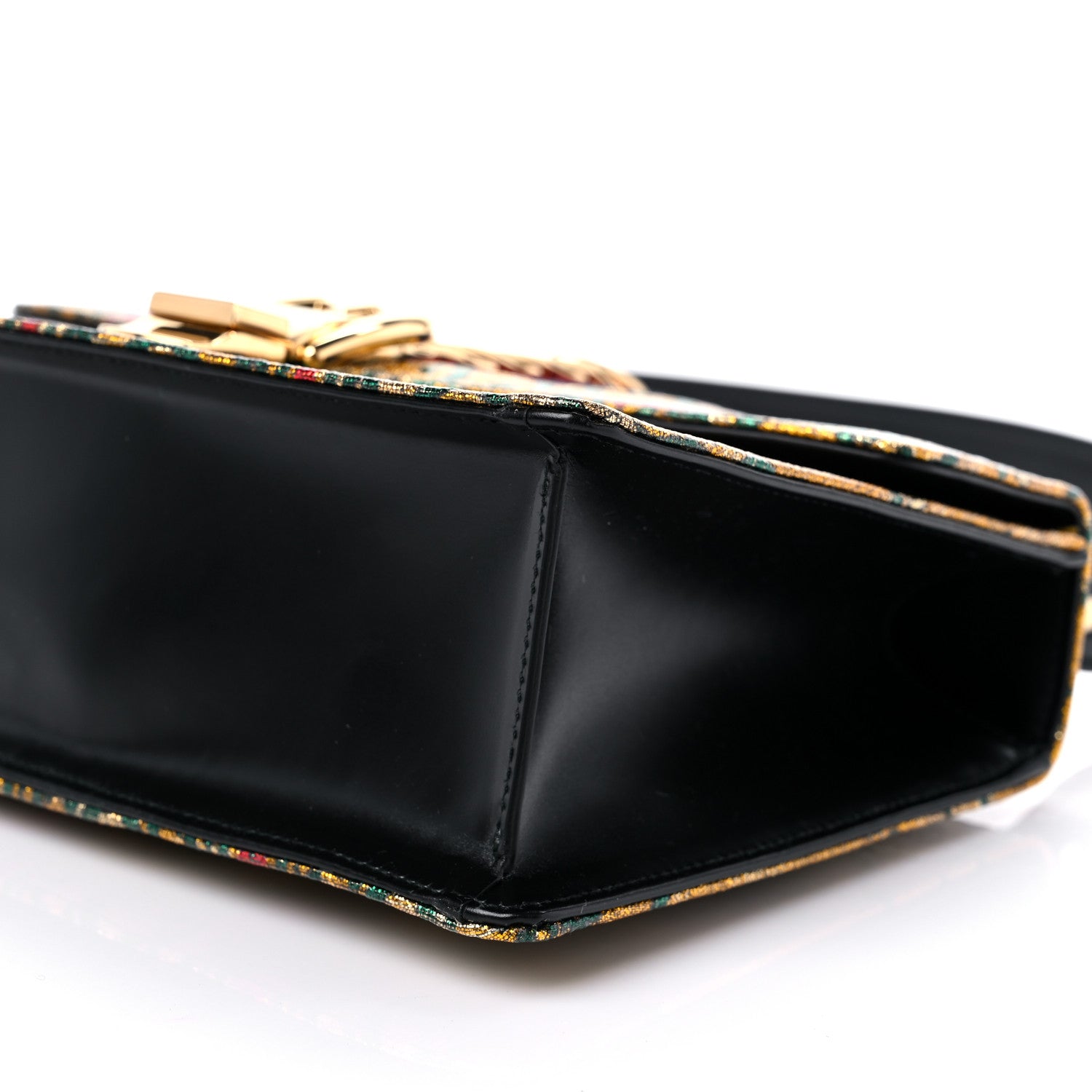Gucci Calfskin Embroidered Sylvie Belt Bag Brown 9 of 12