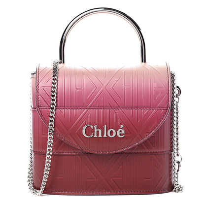 Chloe Calfskin Embossed Small Aby Lock Brown Purple 1 of 9