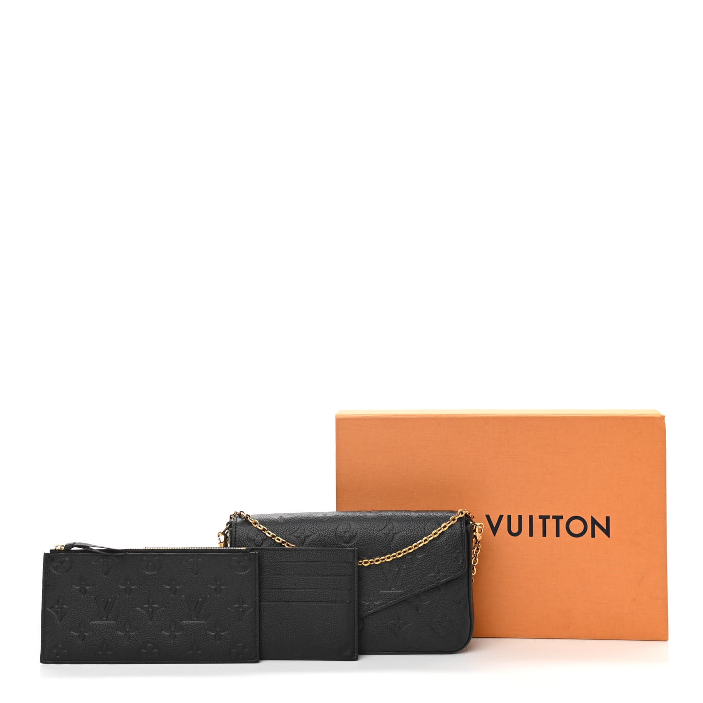 Empreinte Pochette Felicie Chain Wallet Black