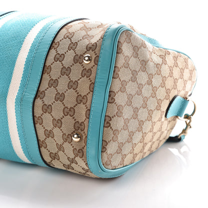 Gucci Monogram Vintage Web Medium Boston Teal 6 of 10
