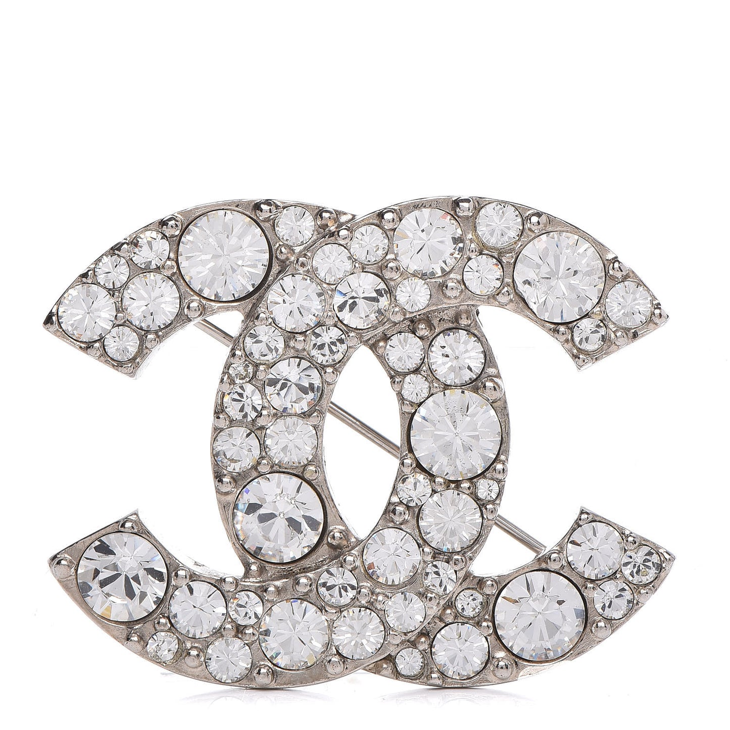 Crystal CC Brooch Silver