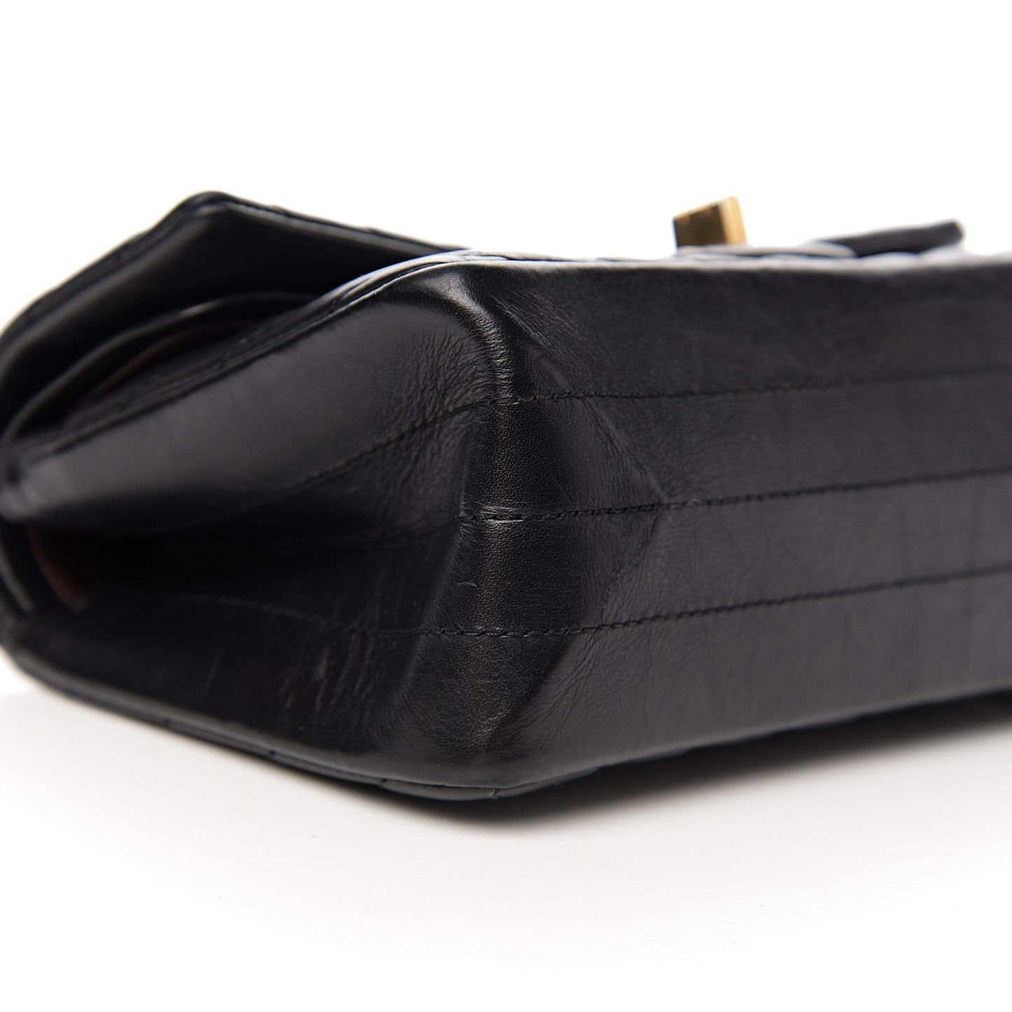 Aged Calfskin Chevron Quilted 2.55 Reissue 224 Flap Black